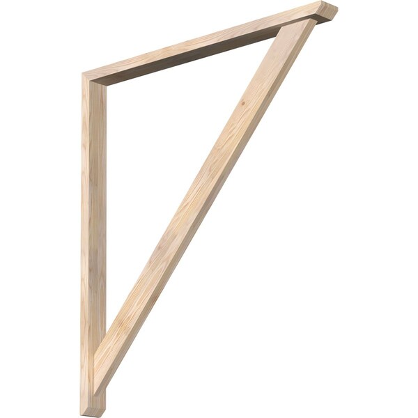 Ekena Millwork Traditional Slat Smooth Bracket w/ Offset Brace, Douglas Fir, 3 1/2"W x 42"D x 48"H BKT0402X42X48TRA06SDF - main